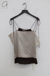 SAMUEL GUI YANG 25 Spring/Summer Oatmeal Janet Top SGY-SS25ATP18-1-1-OAT